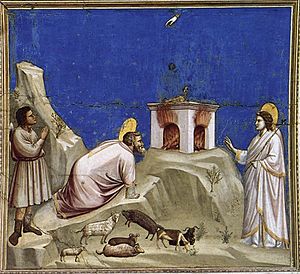 Archivo:Giotto di Bondone - No. 4 Scenes from the Life of Joachim - 4. Joachim's Sacrificial Offering - WGA09173