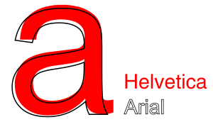 Archivo:Helvetica versus Arial