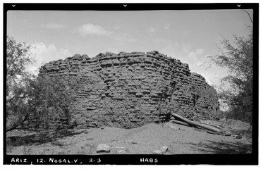 Historic American Buildings Survey Frederick D. Nichols, Photographer September 1937 VIEW OF CHURCH - LOOKING NORTHWEST - San Cayetano de Calabasas (Mission, Ruins), Santa HABS ARIZ,12-NOGAL.V,2-3