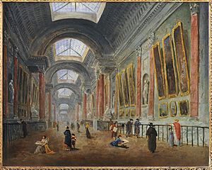 Archivo:Hubert Robert - The Grande Galerie of the Louvre after 1801