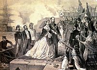 Archivo:Llegada del Emperador Maximiliano y la Emperatriz Carlota al puerto de Veracru, México