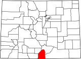Map of Colorado highlighting Costilla County.svg