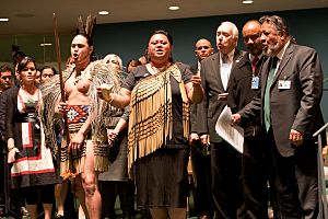 Archivo:NZ delegation UN Forum on Indigenous Issues