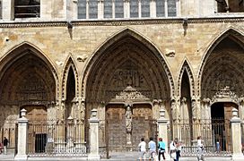 Pórtico occidental catedral de León