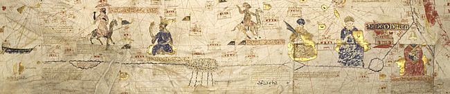 Archivo:Palolus river (Senegal-Niger) in 1413 Mecia de Viladestes map