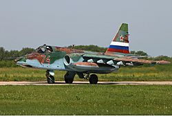 Archivo:Russian Air Force Sukhoi Su-25 Lipetsk Ryabtsev