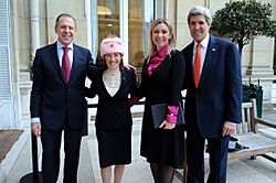 Archivo:Spokesperson Psaki Poses in a New Hat With Russian Counterpart and Their Respective Bosses (11930586556)