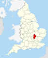 Bedfordshire UK locator map 2010
