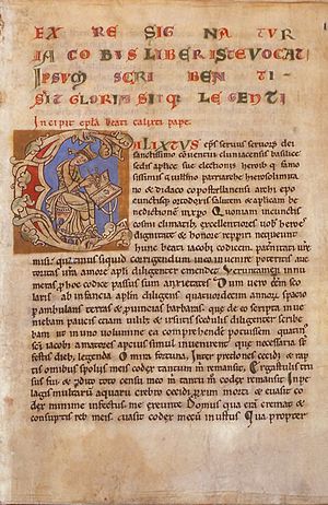 Archivo:Codex Calixtinus. Inicio del prólogo