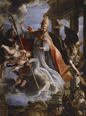 Archivo:El triunfo de San Agustín (Claudio Coello)