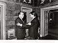 Felipe González recibe al presidente de Uruguay. Pool Moncloa. 24 de marzo de 1989