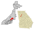 Fulton County Georgia Municipalities Map East Point Highlighted