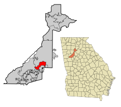 Fulton County Georgia Municipalities Map East Point Highlighted.svg
