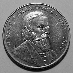 Archivo:Ignacy Łukasiewicz (coin)