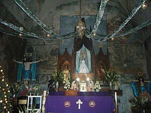 Archivo:Interior del templo de la Purísima Concepción, Municipio de San Agustín Metzquititlán en la comunidad de Santa María Xoxoteco