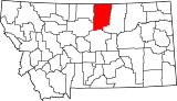 Map of Montana highlighting Blaine County.svg
