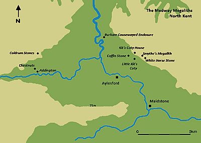 Archivo:Map of the Medway Megaliths