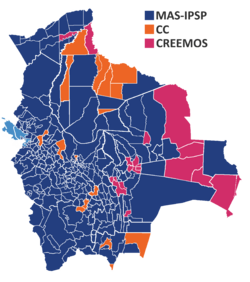 Archivo:Mapa Electoral de Bolivia por Municipios 2020