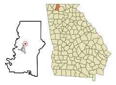 Murray County Georgia Incorporated and Unincorporated areas Eton Highlighted.svg