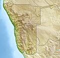 Namibia relief location map