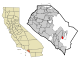 Orange County California Incorporated and Unincorporated areas Las Flores Highlighted.svg