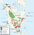 Petroleum regions - North America map-fr