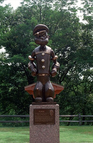 Popeye Statue in Chester, Illinois