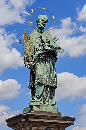 Archivo:Prague 07-2016 Charles Bridge John of Nepomuk statue img1