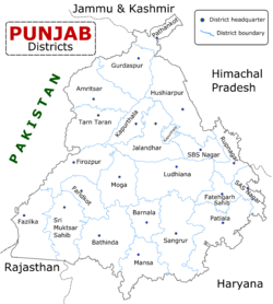 Archivo:Punjab district map