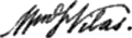 Signature of William Freeman Vilas (1840–1908)