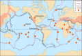 Tectonic plates hotspots-en