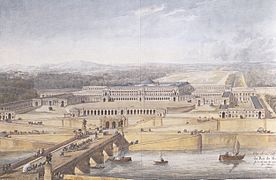 Vue du palais du Roi de Rome depuis le Champ de Mars