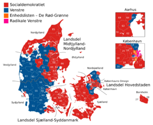 Archivo:Wahlkarte Folketing Dänemark 2019 da