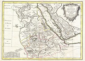 Archivo:1771 Bonne Map of Abyssinia (Ethiopia), Sudan and the Red Sea - Geographicus - Abissine-bonne-1771
