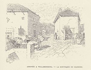 Archivo:1901, Au pays de Don Quichotte, Arrivée a Villahermosa, La boutique du barbier, Vierge