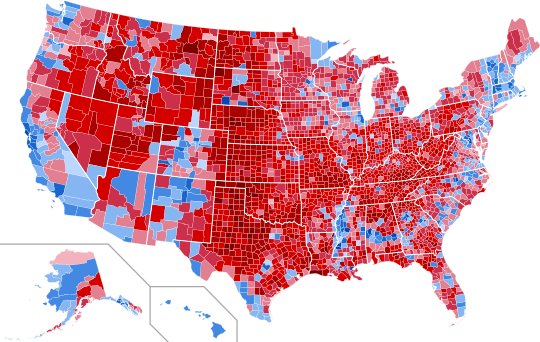 Archivo:2020 United States presidential election results map by county
