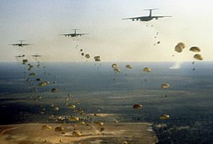 82nd Airborne troops jump from C-141Bs in 1988.JPEG