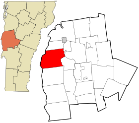 Archivo:Addison County Vermont incorporated and unincorporated areas Addison highlighted