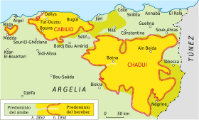 Aires linguistiques du nord-est algérien-es.svg
