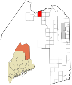 Aroostook County Maine incorporated and unincorporated areas St. John Plantation highlighted.svg
