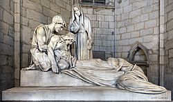 Archivo:Barcelona Cathedral Interior - L'enterrament de Crist - Josep Llimona i Bruguera 1920