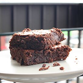 Brownie with crumbs on plate.jpg
