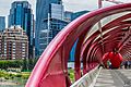 Calgary Peace Bridge with Red Ball