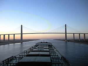 Archivo:Capesize bulk carrier at Suez Canal Bridge