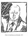Caricatura de Ángel Samblancat, de Barradas, 1922