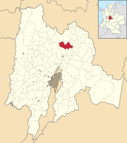 Tausa ubicada en Cundinamarca