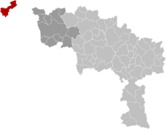 Comines-Warneton Hainaut Belgium Map.svg