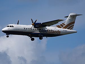 Archivo:G-ISLH Blue Islands ATR 42-320 - cn 173, 12Aug2014, landing at Schiphol (AMS - EHAM), The Netherlands, pic1