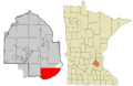 Hennepin County Minnesota Incorporated and Unincorporated areas Bloomington Highlighted