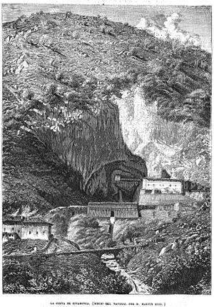 Archivo:La cueva de Covadonga, de Martín Rico